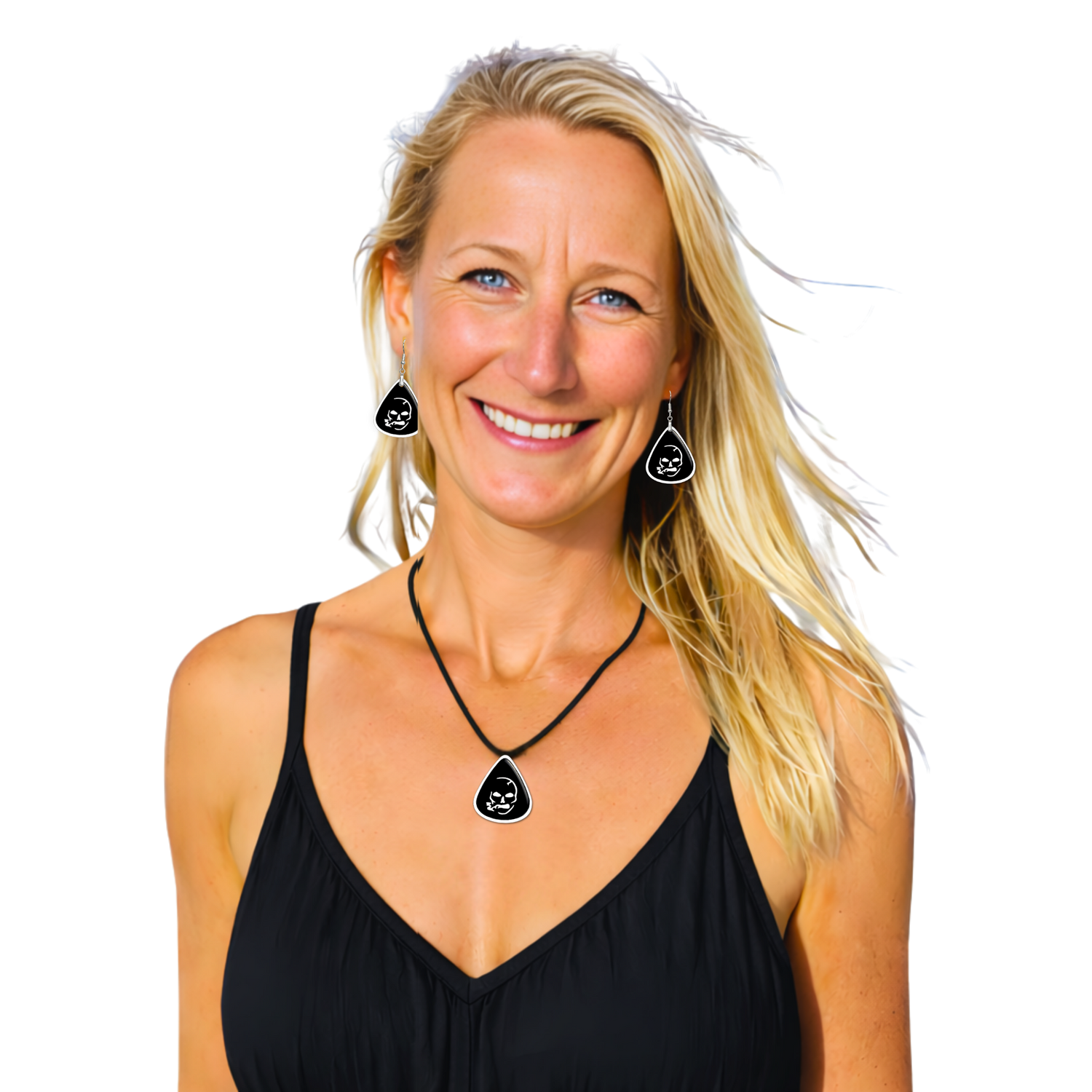 SS Smoking Skull Set - black and white