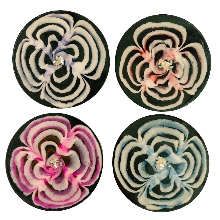 Blooming Flower Coasters- set of 4