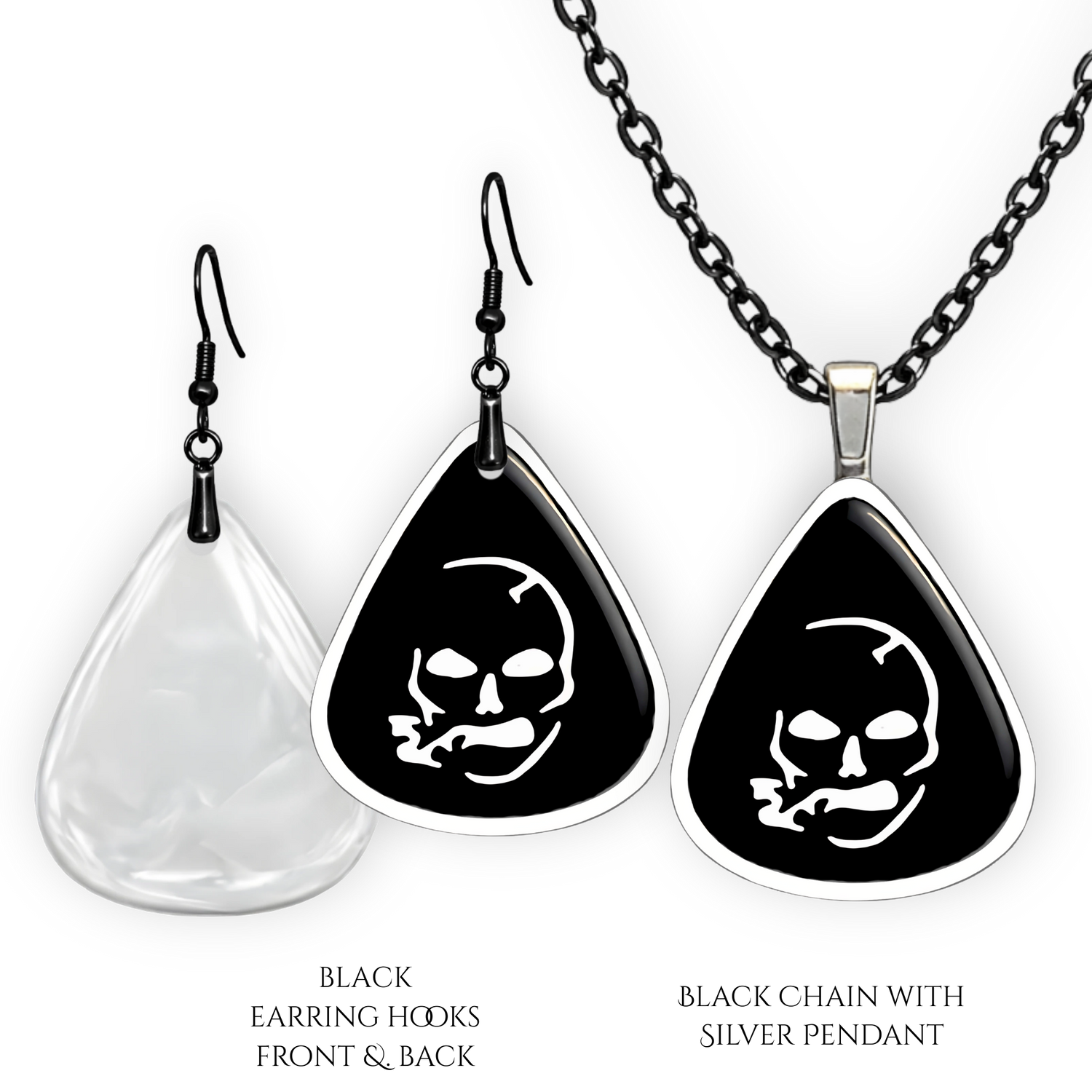 SS Smoking Skull Set - black and white