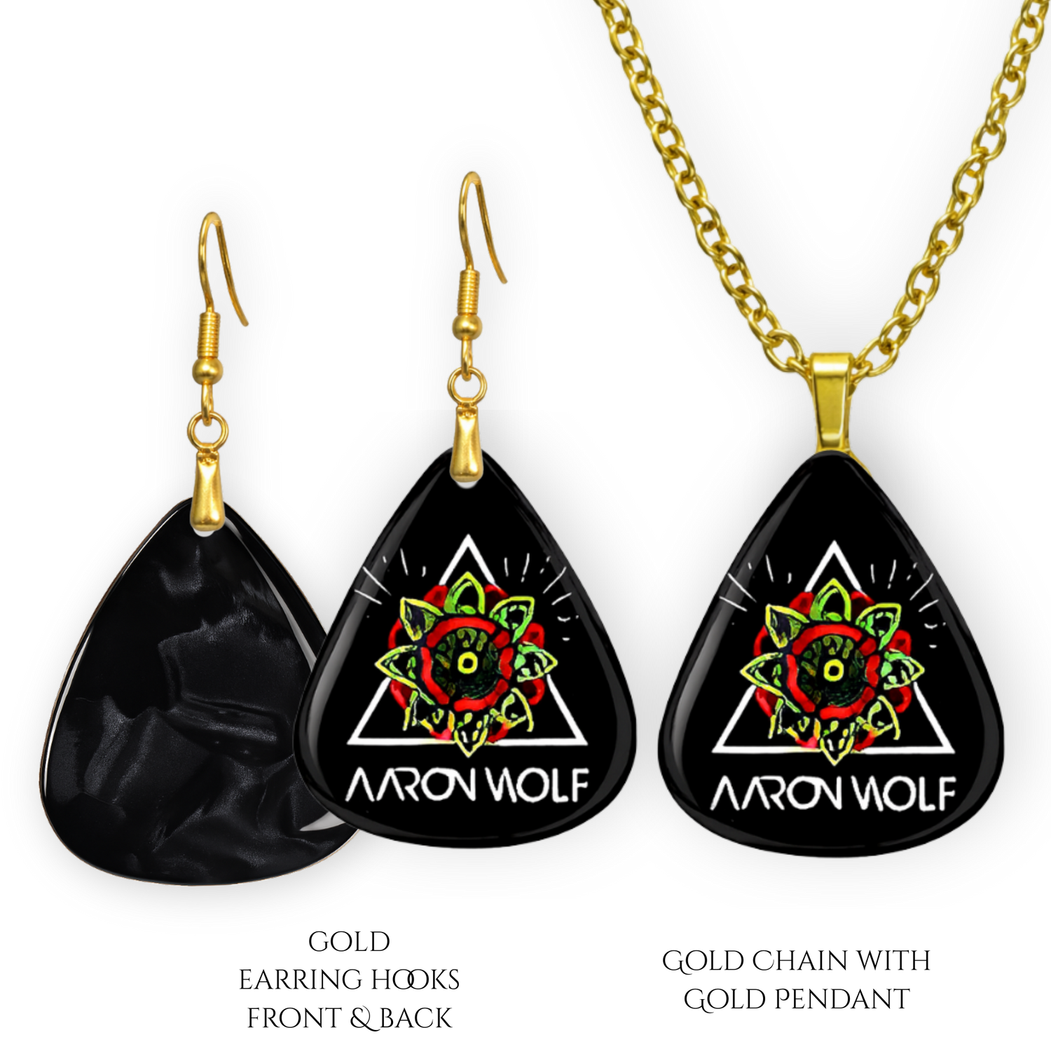 Roots & Radiance – Aaron Wolf Earrings and Necklace Set
