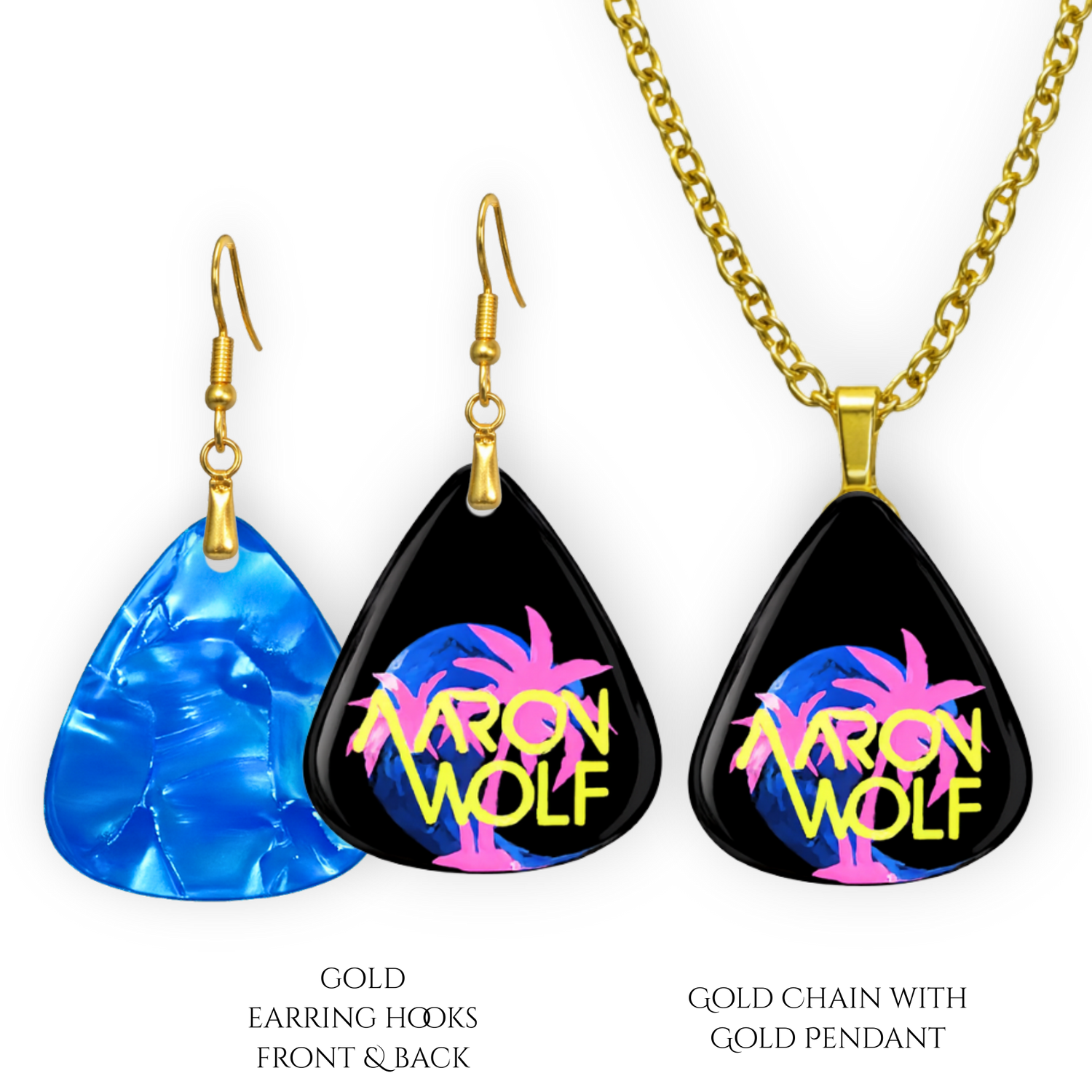 Ocean Glow – Aaron Wolf Earrings and Necklace Set