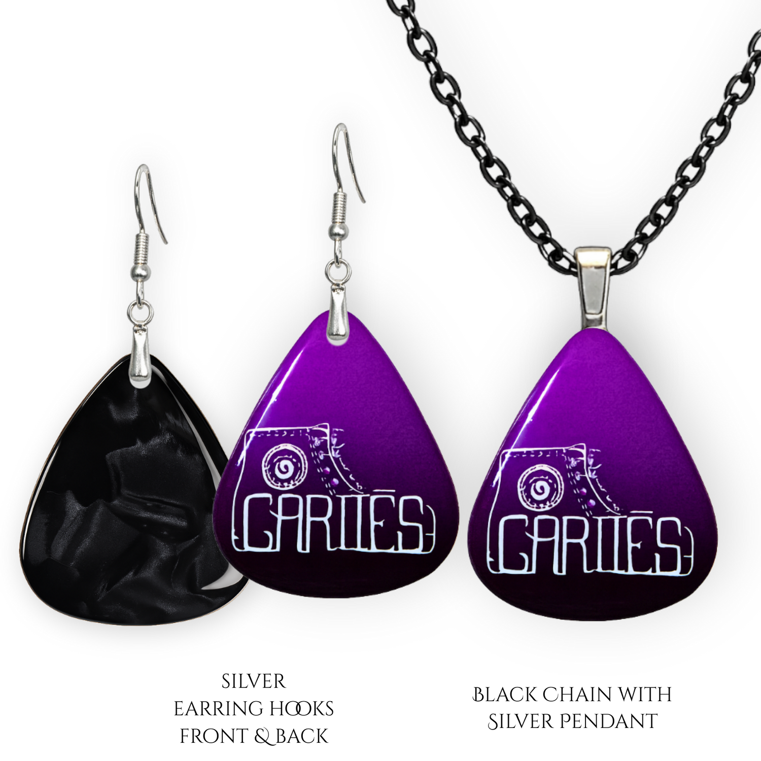 Cariies Purple Fade Earring & Necklace Set