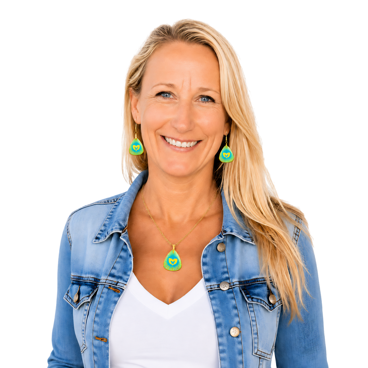 The Movement Sunlit Sea Earring and Pendant Set