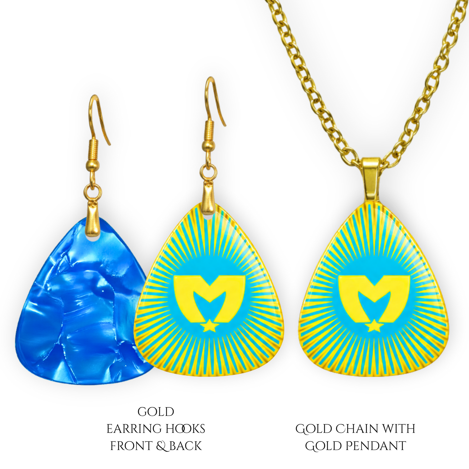 The Movement Sunlit Sea Earring and Pendant Set