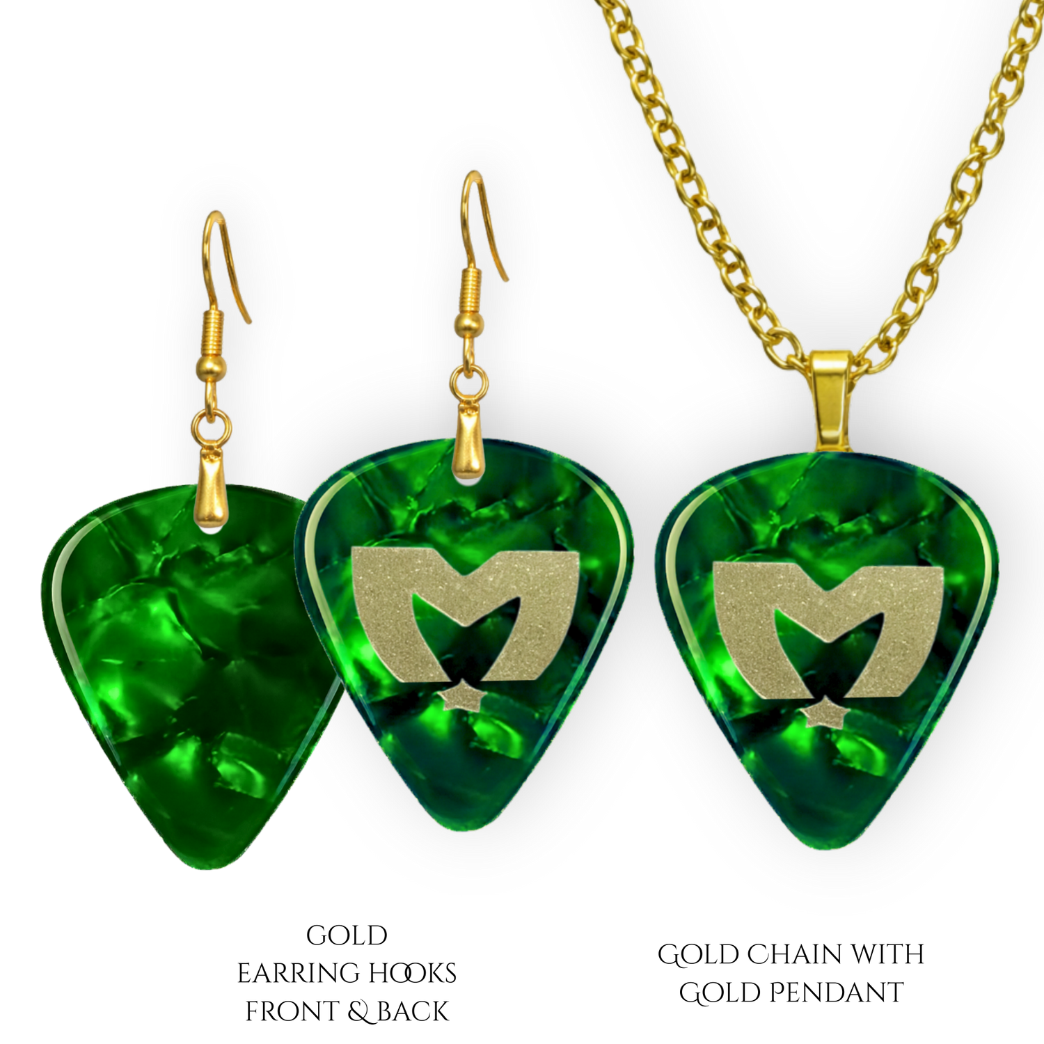 Green & Champagne: The Movement Guitar Pick Set
