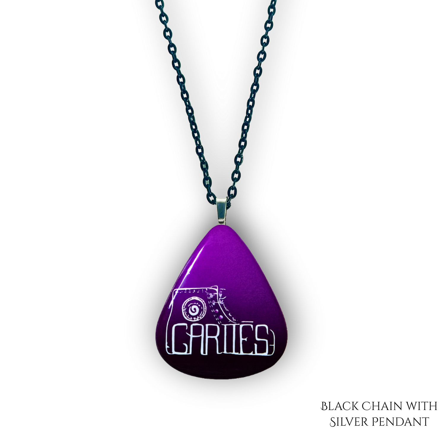 Cariies Purple Fade Guitar Pick Necklace