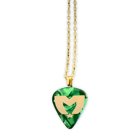 Enchanted Emerald: The Movement Guitar Pick Necklace