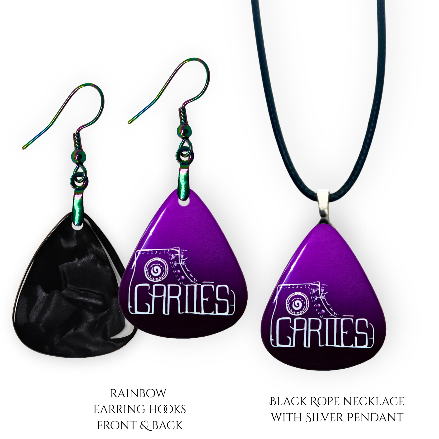 Cariies Purple Fade Earring & Necklace Set