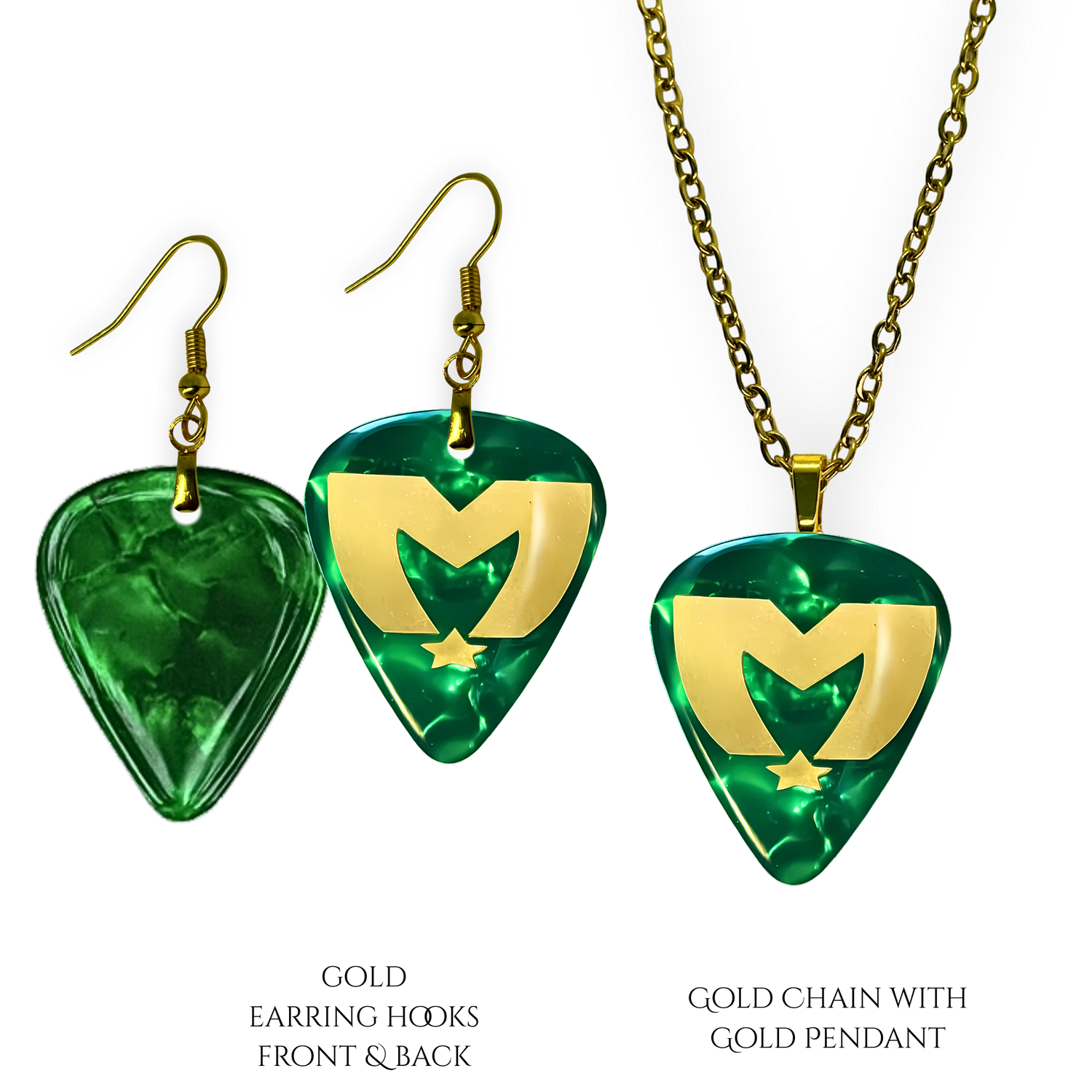 Green & Champagne: The Movement Guitar Pick Set