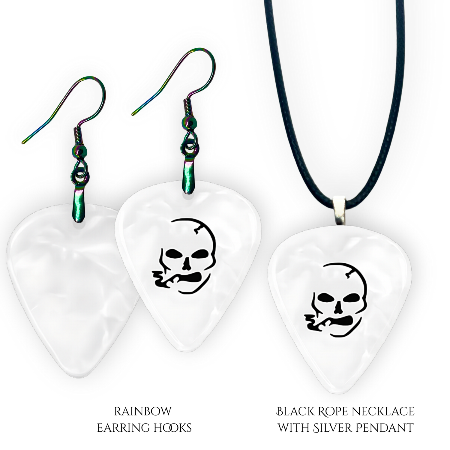 SS Smoking Skull Set - black and white