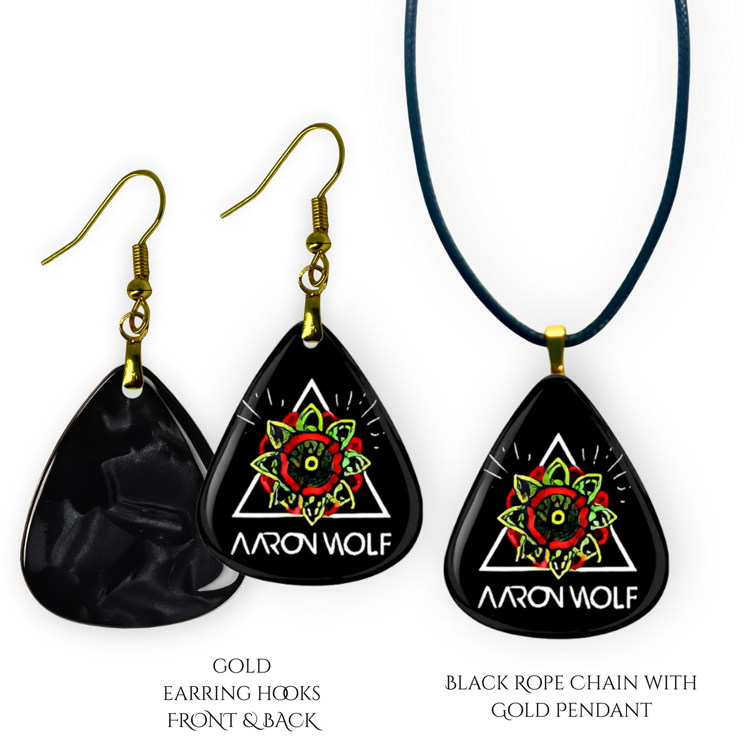 Roots & Radiance – Aaron Wolf Earrings and Necklace Set
