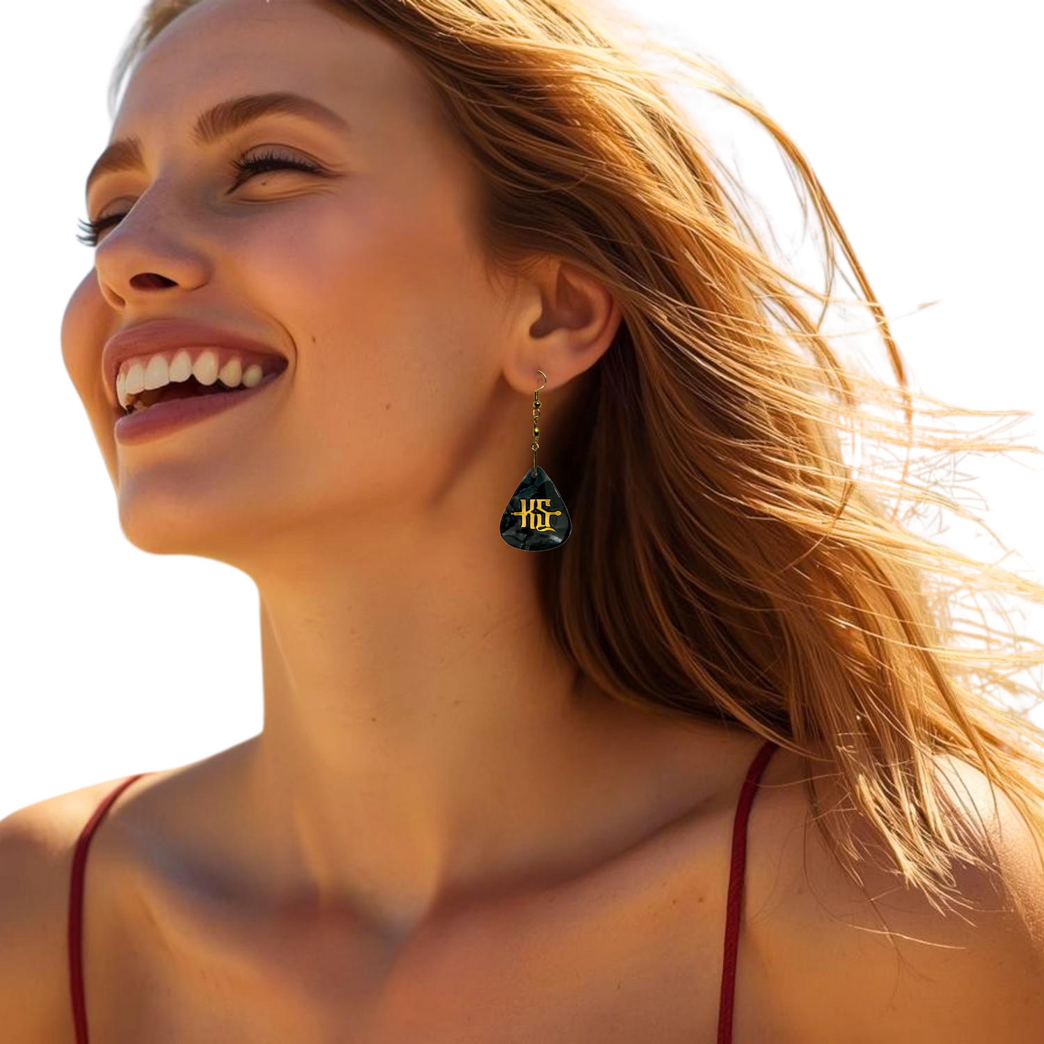 Kyle Smith “Bad for Business in Black” Guitar Pick Earrings