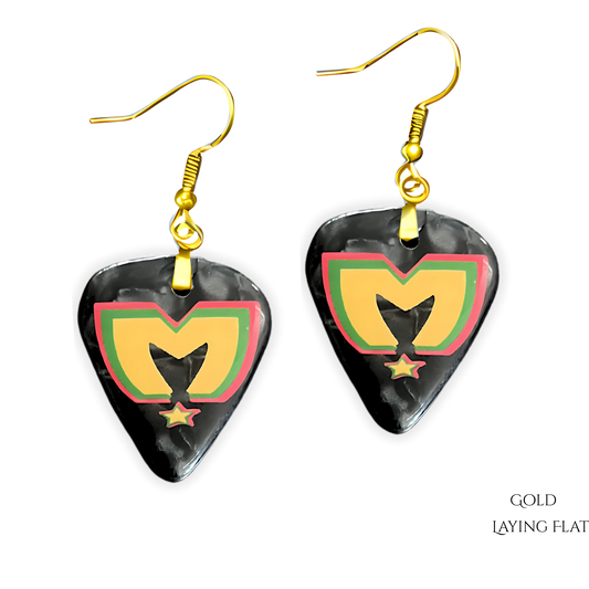 Rasta Vibes: The Movement Guitar Pick Earrings