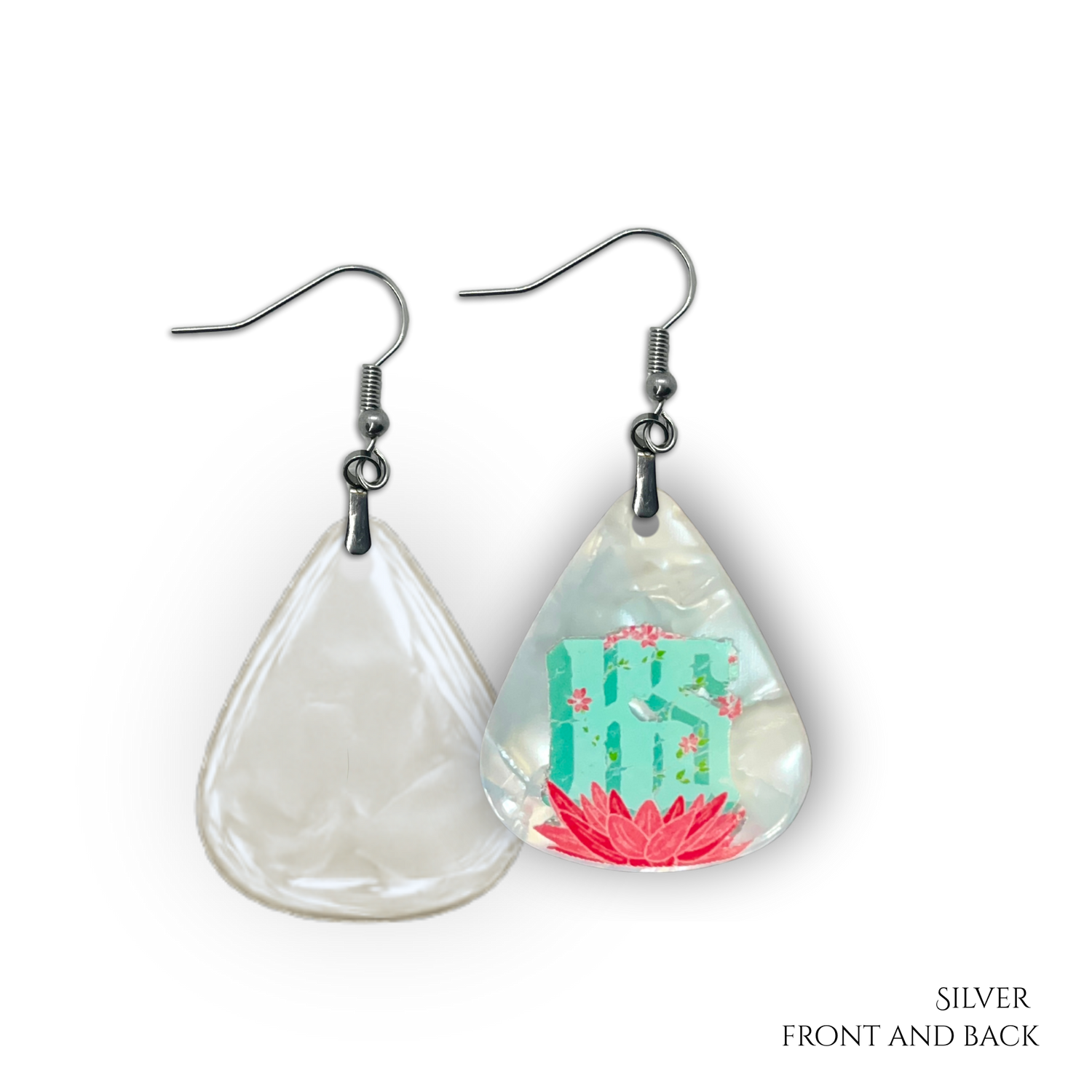 Kyle Smith “White Lotus” Guitar Pick Earrings