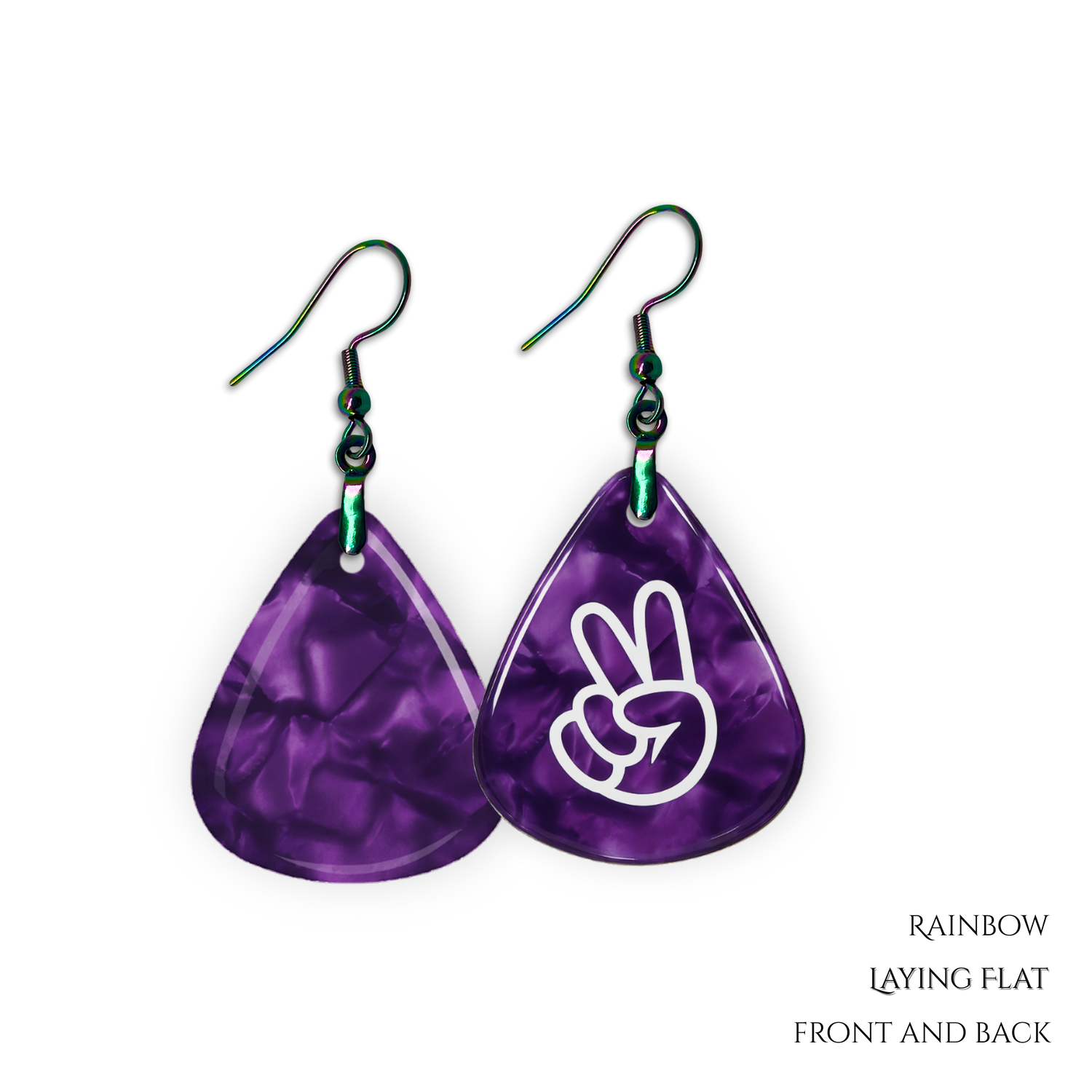 Purple Haze Peace Earrings- Trippy Vibes, Timeless Message