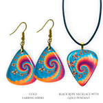 Step into the rhythm with GRF – Psychedelic Flight Set, a vibrant handcrafted jewelry piece inspired by the Golden Road Festival. Glossy epoxy finish, radiant butterfly design, and pure jam band energy in every detail.
