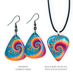 Step into the rhythm with GRF – Psychedelic Flight Set, a vibrant handcrafted jewelry piece inspired by the Golden Road Festival. Glossy epoxy finish, radiant butterfly design, and pure jam band energy in every detail.