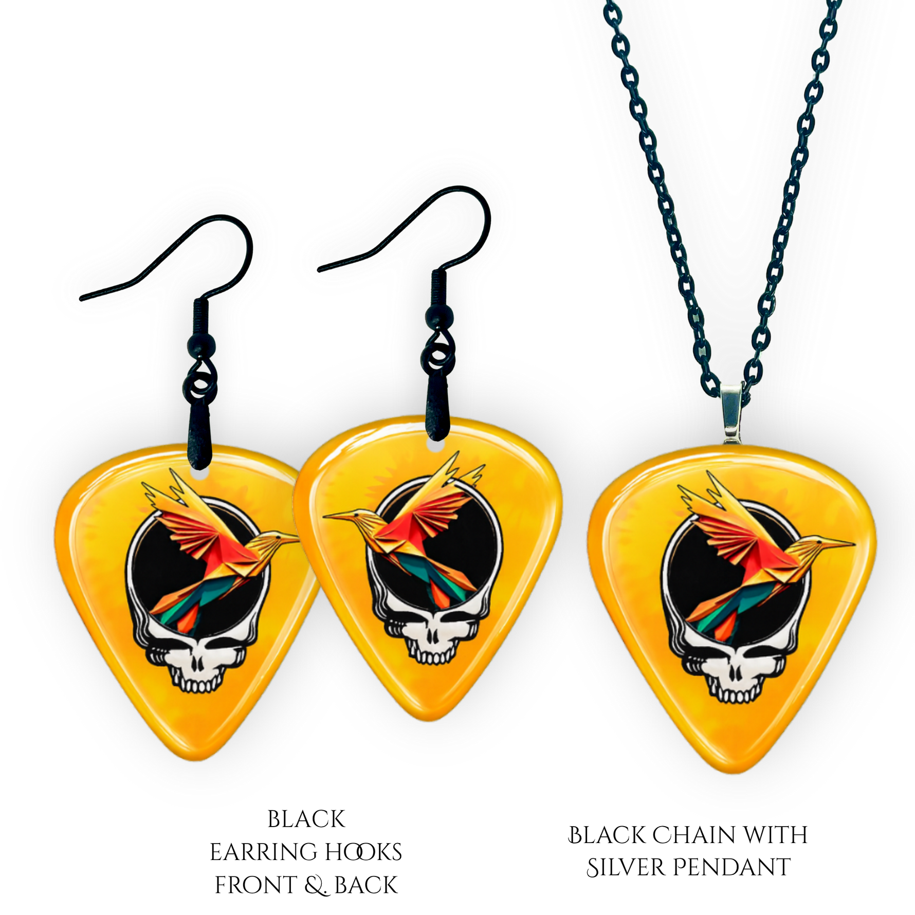 Necklace pendant from GRF – Golden Road Flight collection featuring the Golden Road Festival and Grateful Dead inspired design.