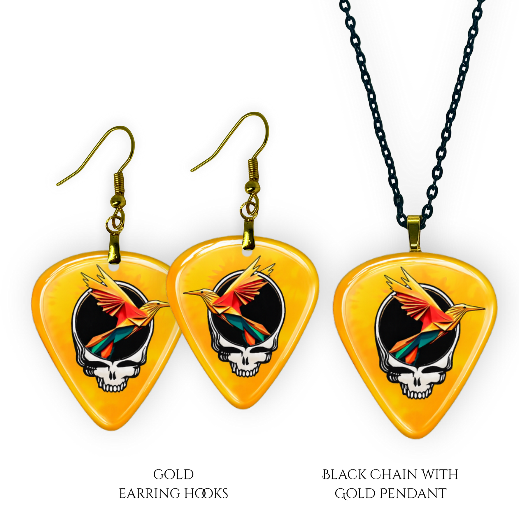 Necklace pendant from GRF – Golden Road Flight collection featuring the Golden Road Festival and Grateful Dead inspired design.